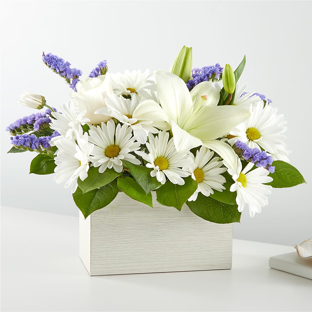 Beyond Blue Box Bouquet – Le Fleur Llc, Pelham AL