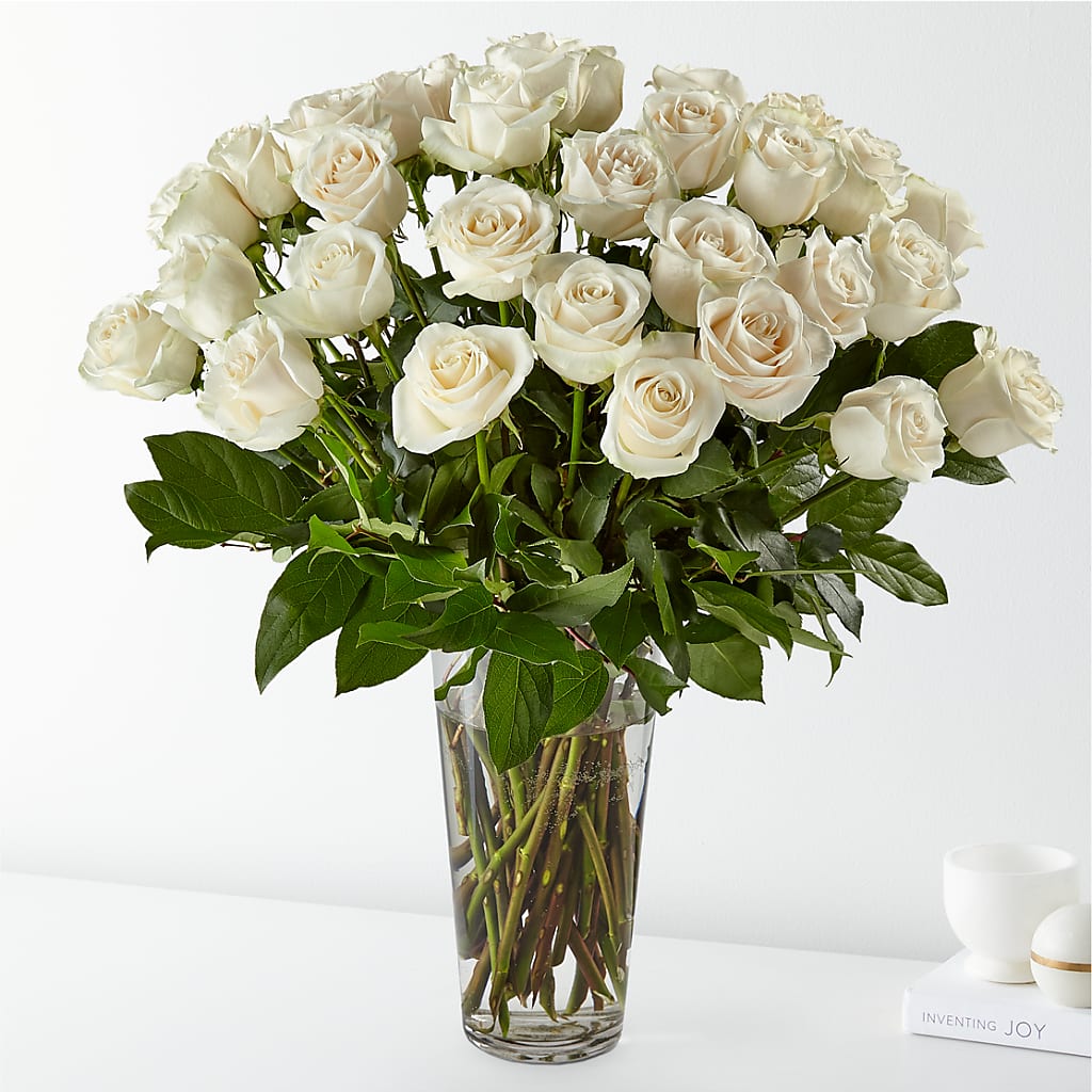Long Stem White Rose Bouquet – Le Fleur Llc, Pelham AL