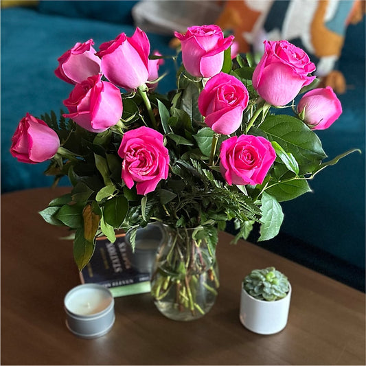 Long Stem Pink Rose Bouquet – Le Fleur Llc, Pelham AL