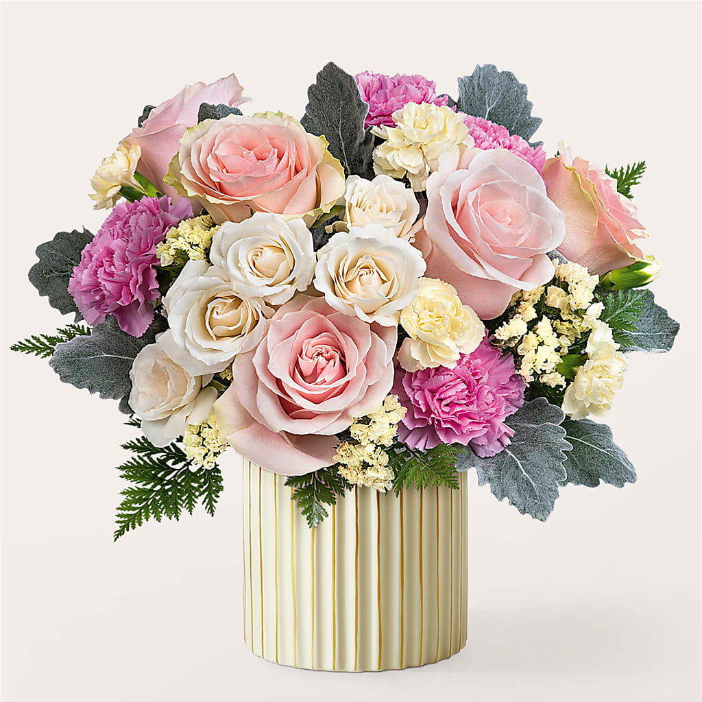Blissful Moments Bouquet with Ivory Vase – Le Fleur Llc, Pelham AL
