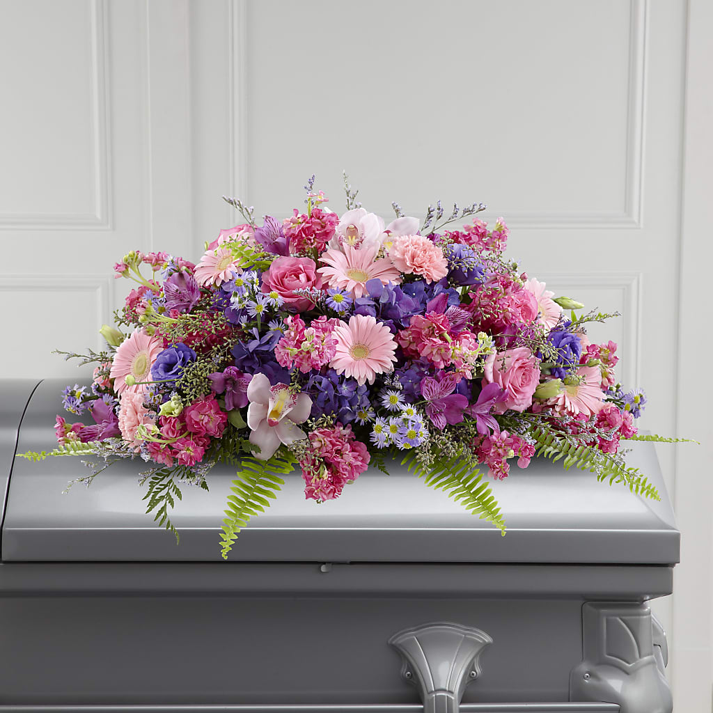 Glorious Garden Casket Spray – Le Fleur Llc, Pelham AL