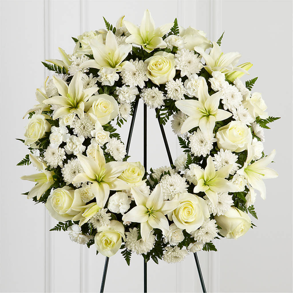 Treasured Tribute Wreath – Le Fleur Llc, Pelham AL