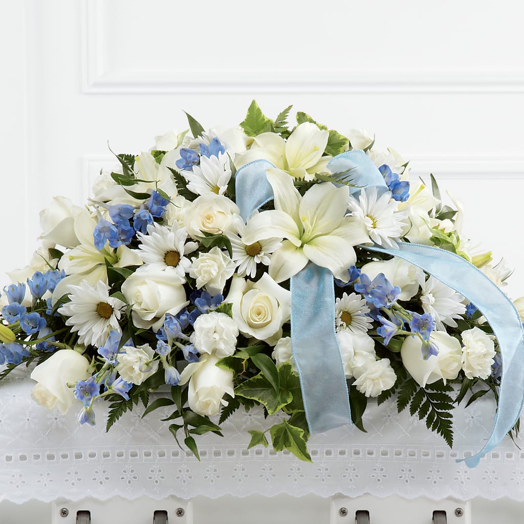 Tender Treasure Casket Spray – Le Fleur Llc, Pelham AL
