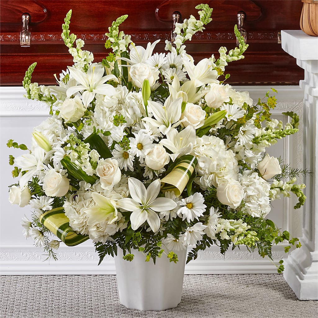 Thoughts of Tranquility Floor Basket – Le Fleur Llc, Pelham AL