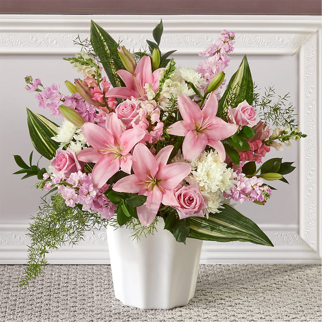 Simply Serene Floor Basket – Le Fleur Llc, Pelham AL