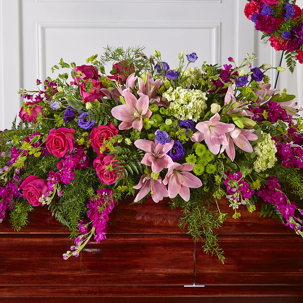 Radiant Tribute Casket Spray – Le Fleur Llc, Pelham AL