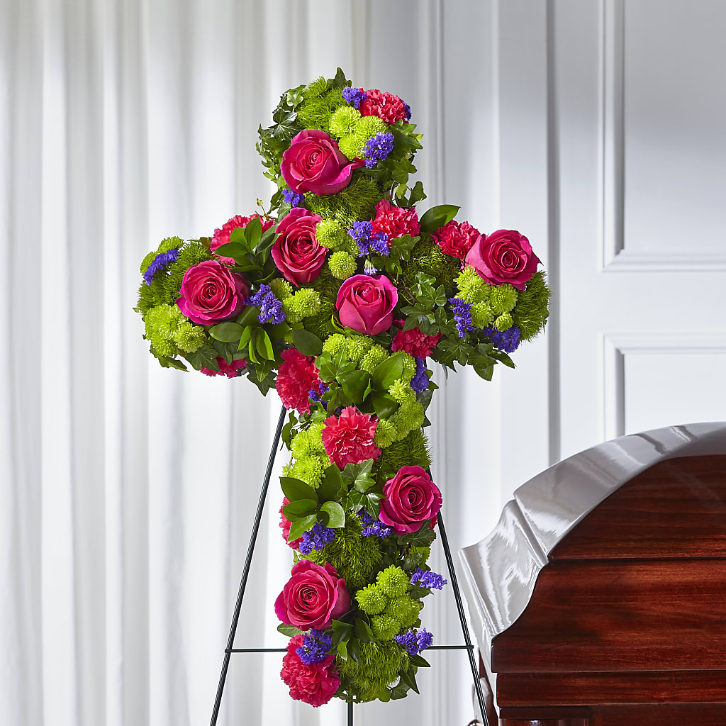 Tribute Rose Floral Cross – Le Fleur Llc, Pelham AL