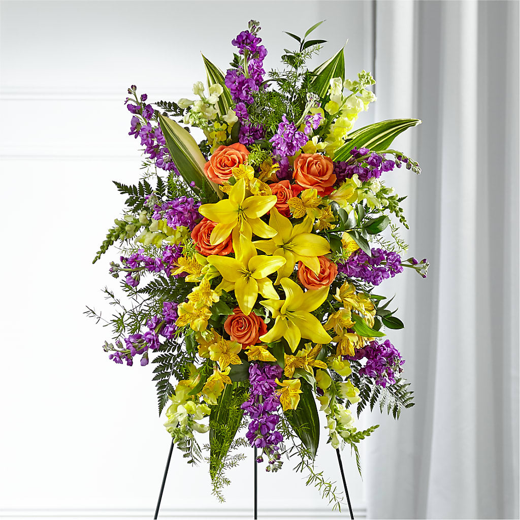 Thoughtful Prayers Standing Spray – Le Fleur Llc, Pelham AL