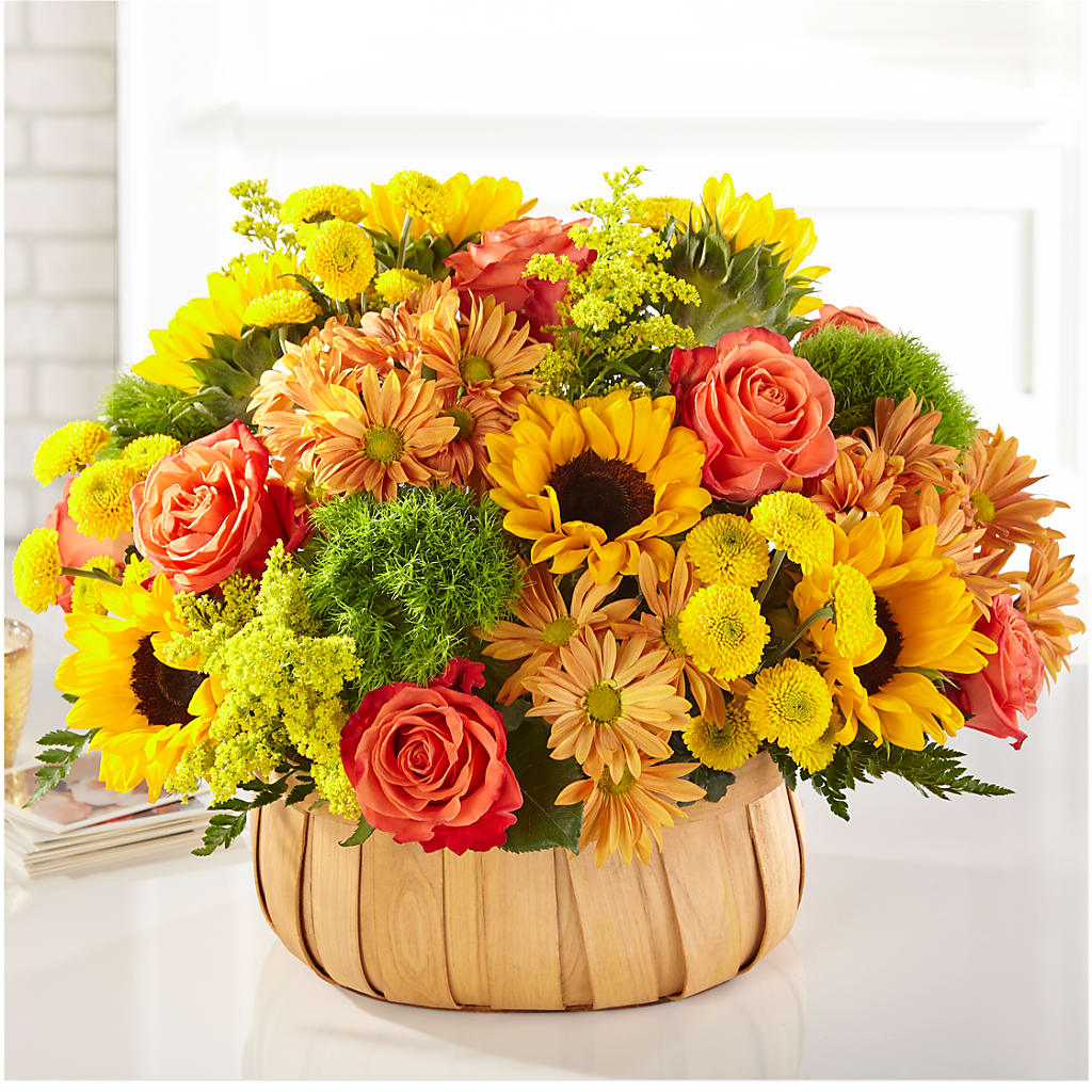 Harvest Sunflower Basket – Le Fleur Llc, Pelham AL