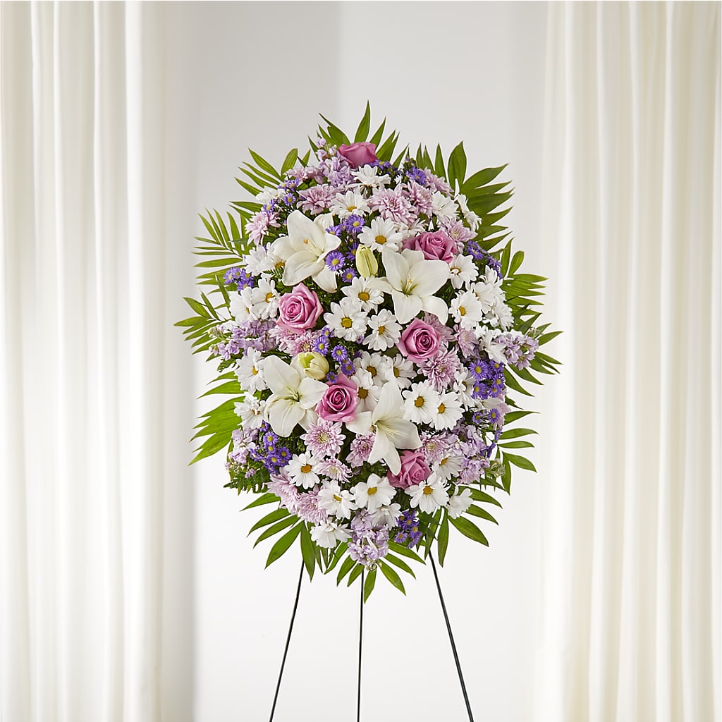 Surrounded by Love Standing Spray – Le Fleur Llc, Pelham AL