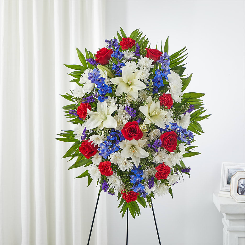 Cherished Service Standing Spray – Le Fleur Llc, Pelham AL