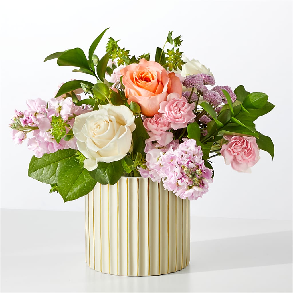 French Market Bouquet with Ivory Vase – Le Fleur Llc, Pelham AL