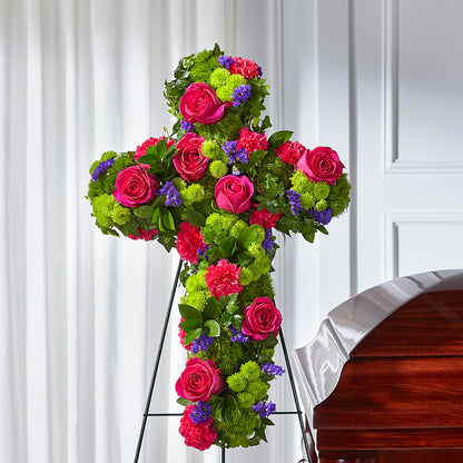 Tribute Rose Floral Cross –  Le Fleur Llc, Pelham AL