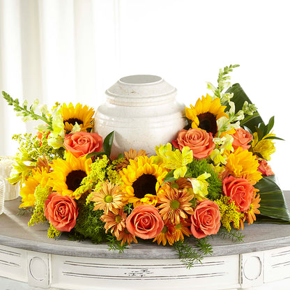 Faithful Sunflower Cremation Adornment –  Le Fleur Llc, Pelham AL