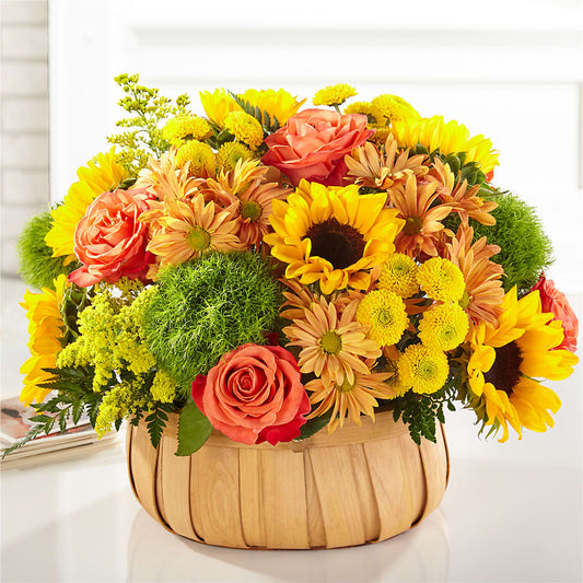 Harvest Sunflower Basket –  Le Fleur Llc, Pelham AL