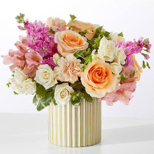 Paradise Bouquet with Ivory Vase –  Le Fleur Llc, Pelham AL