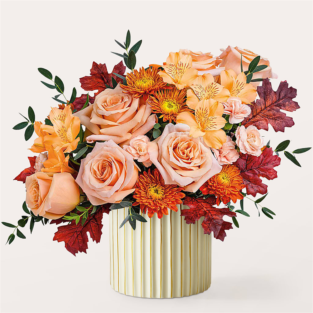 Spiced Latte Bouquet with Ivory Vase –  Le Fleur Llc, Pelham AL