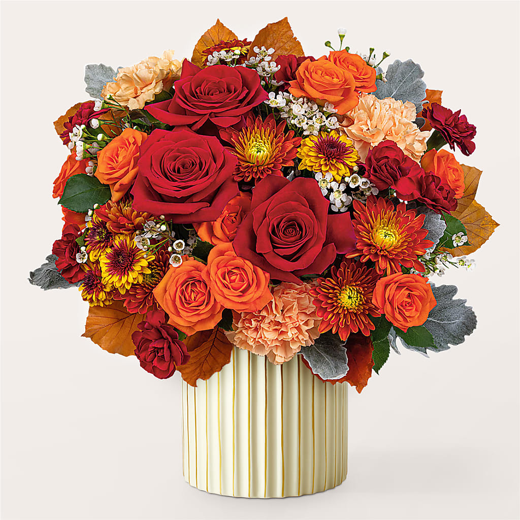Merlot Bouquet with Ivory Vase –  Le Fleur Llc, Pelham AL