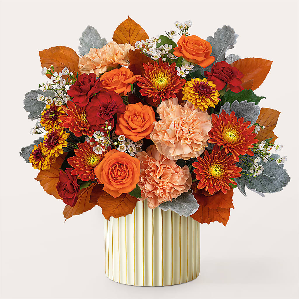 Merlot Bouquet with Ivory Vase –  Le Fleur Llc, Pelham AL