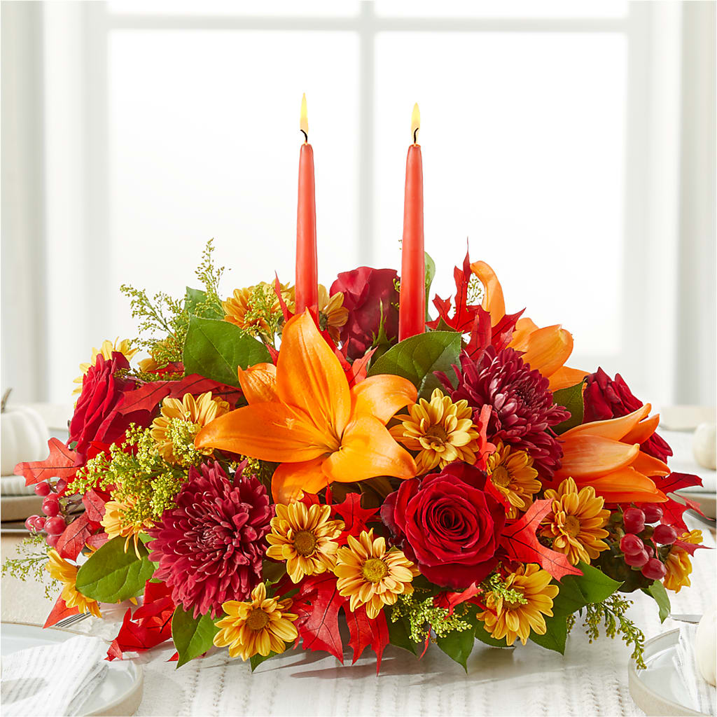 Autumn's Embrace Centerpiece –  Le Fleur Llc, Pelham AL