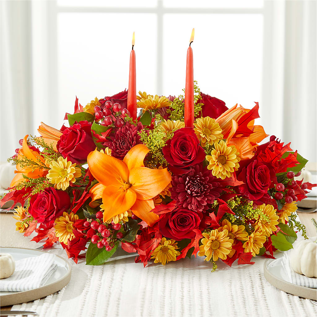 Autumn's Embrace Centerpiece –  Le Fleur Llc, Pelham AL