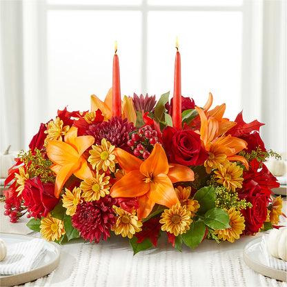 Autumn's Embrace Centerpiece –  Le Fleur Llc, Pelham AL