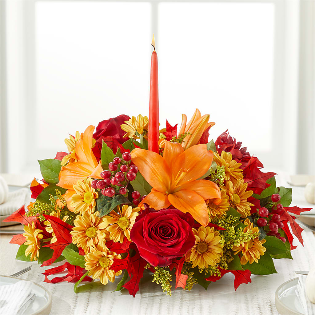 Autumn's Embrace Centerpiece –  Le Fleur Llc, Pelham AL