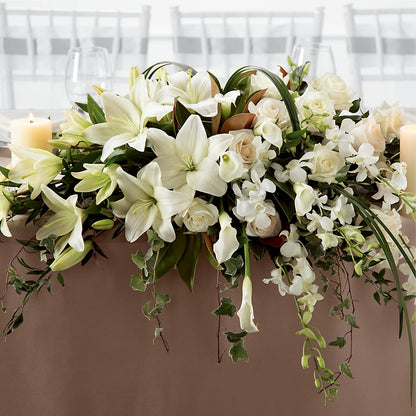 White Linen Arrangement –  Le Fleur Llc, Pelham AL