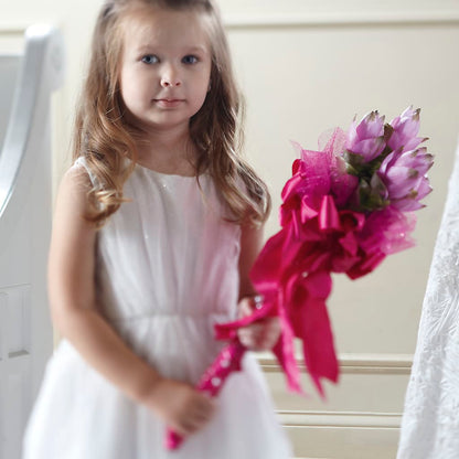 Sparkle Pink Flower Girl Bouquet –  Le Fleur Llc, Pelham AL