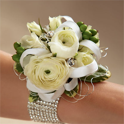 White Wedding Corsage –  Le Fleur Llc, Pelham AL